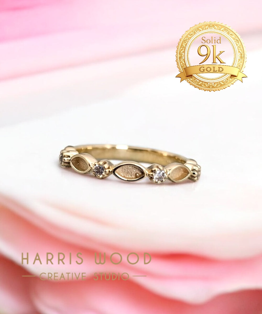 Vespera Marquise CZ Ring - 9K SOLID GOLD