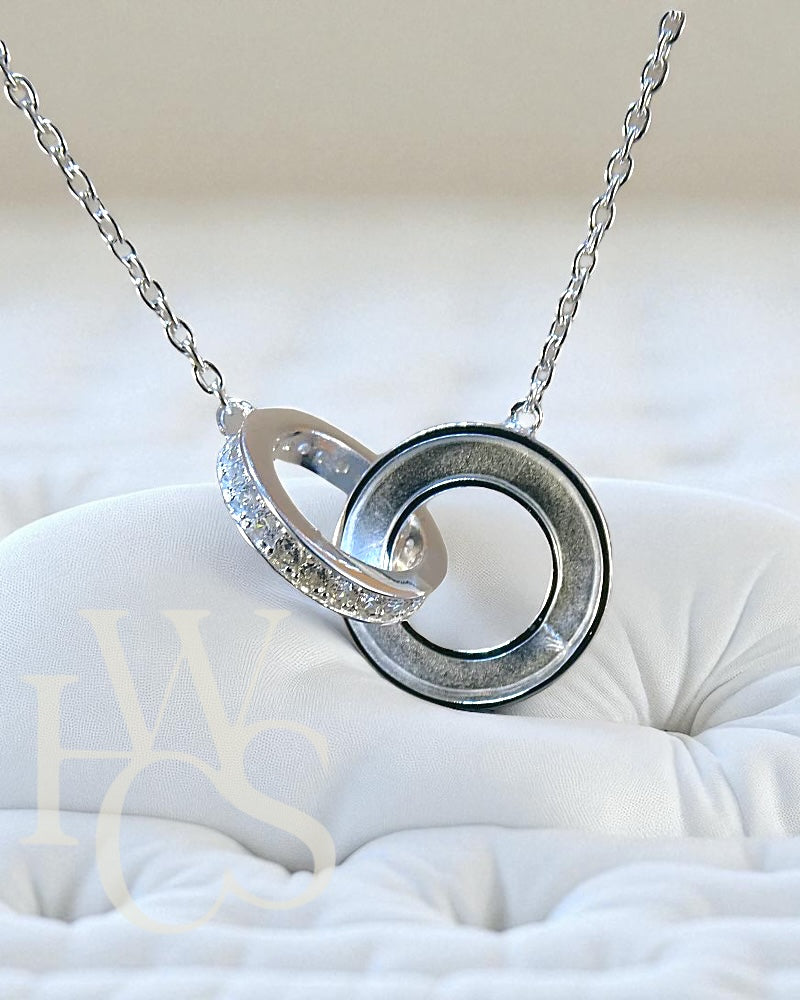Entwined Full Circles Channel Pendant &amp; Chain