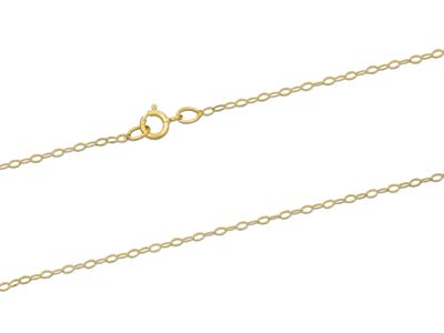 9ct Yellow Gold 1.2mm Trace Chain Unhallmarked