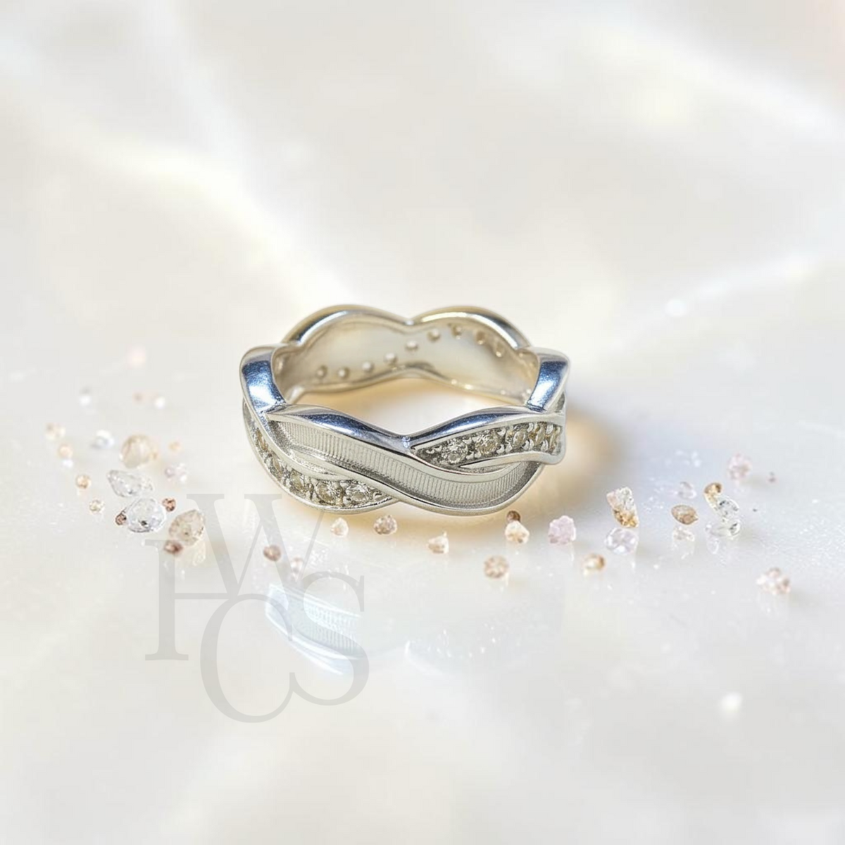 ❤️ CZ Entwined Ring - Solid Silver