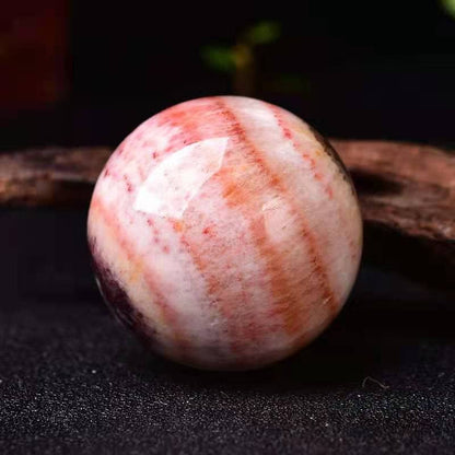 Dali Jasper Sphere - Natural Rhodochrosite Crystal Ball, Healing Stone, Meditation Decor, Chakra Stone, Reiki Energy