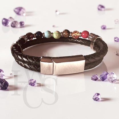 🫶🏻 Unisex Chakra-Bead Bracelet with Mini Urn