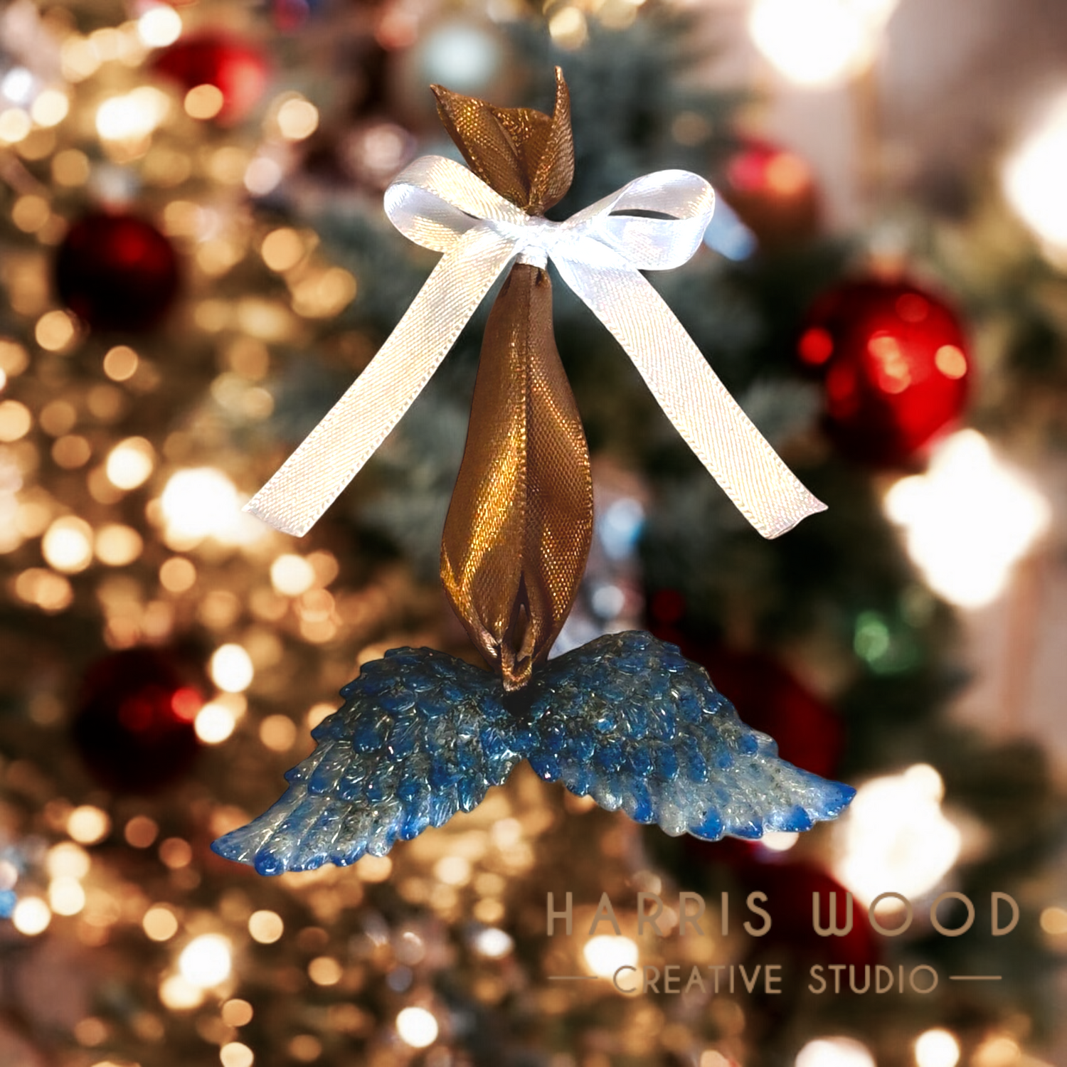 Resin Angel Wings Christmas Ornament