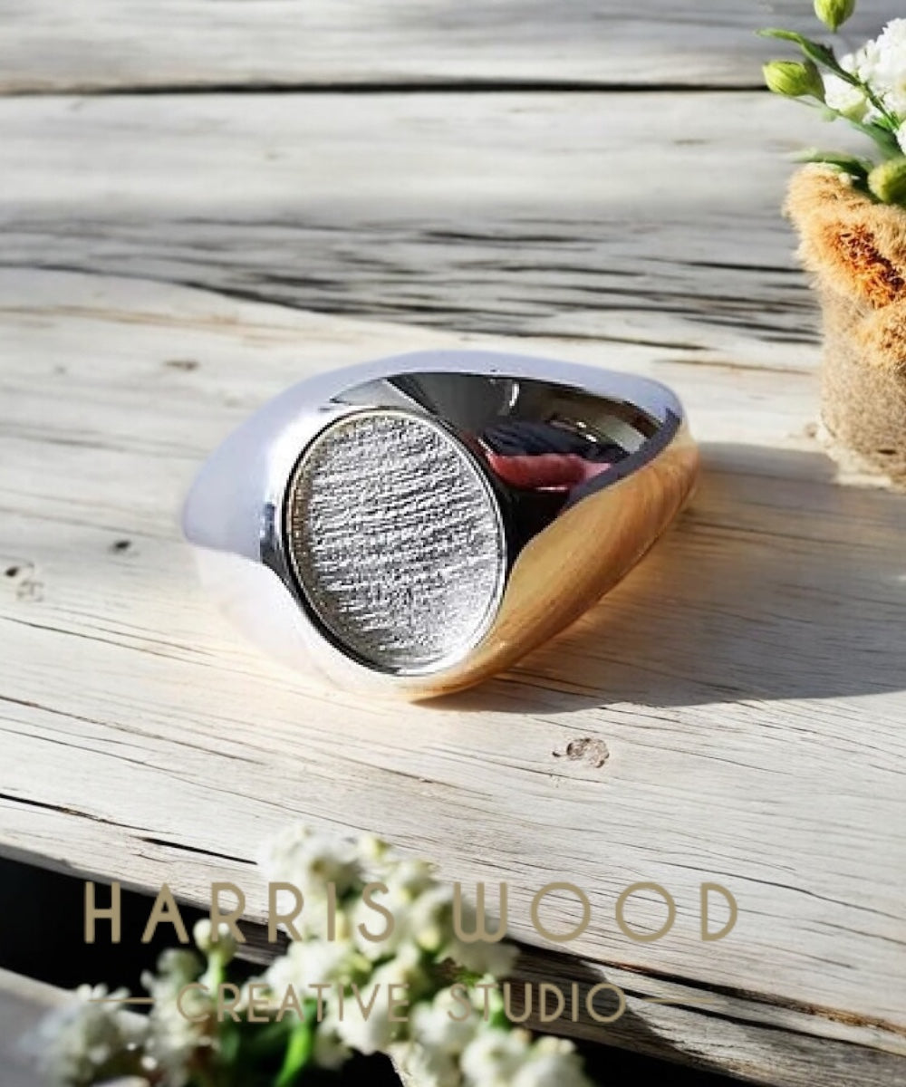 💙 Calyssa Signet Ring - SOLID SILVER