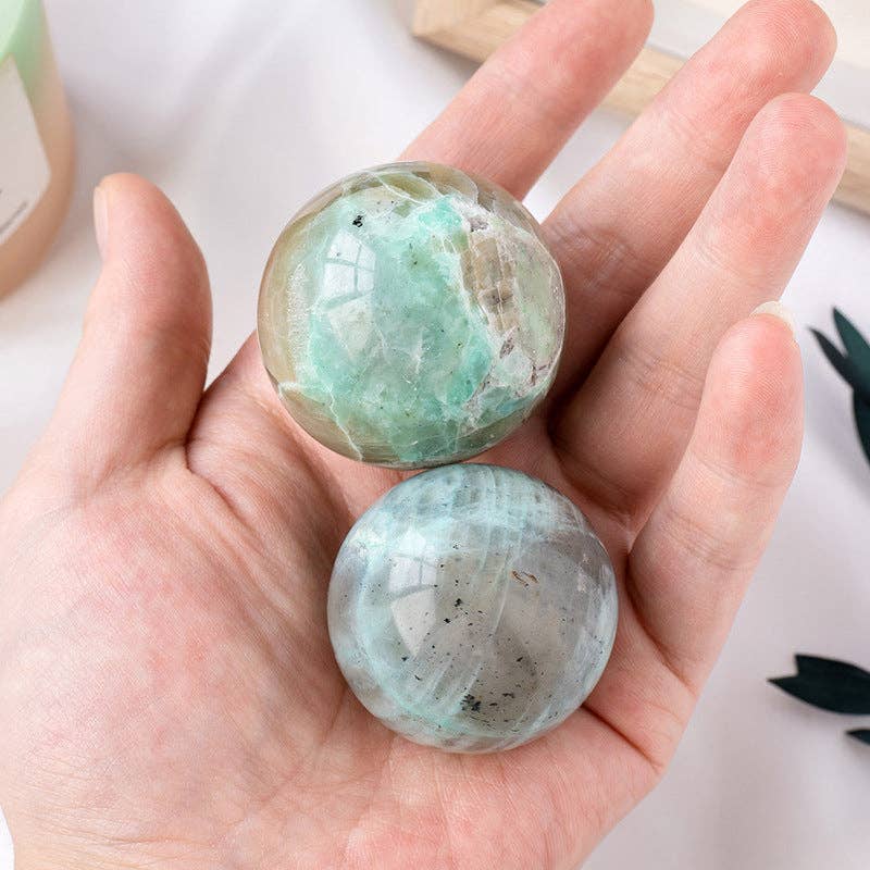 Green Moonstone Sphere – for Emotional Balance