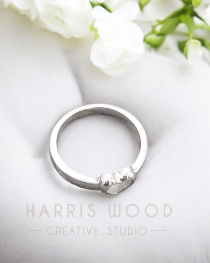 Heart Song 2 Ring  - SOLID SILVER
