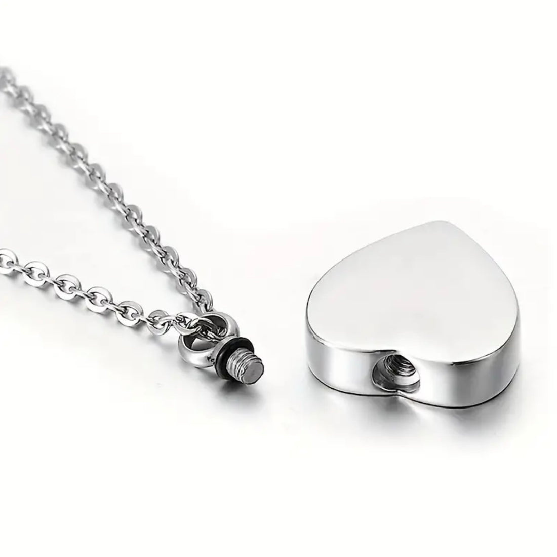 Heart Urn Pendant and Chain