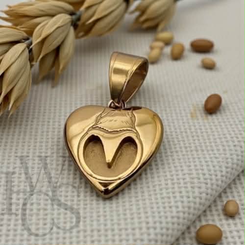 💙 Real 18ct Gold PVD Barefoot Hoof Heart Pendant