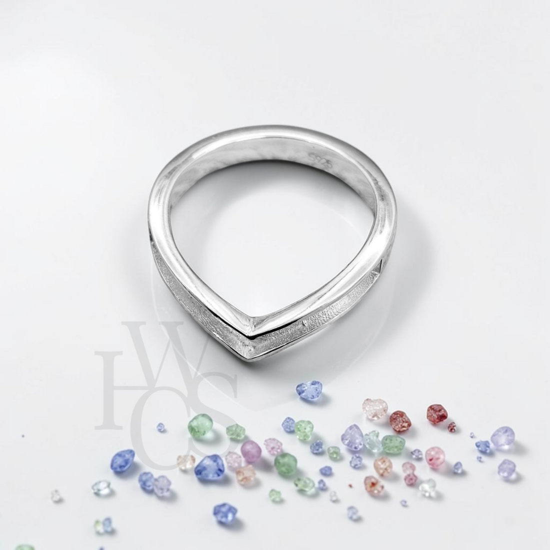 💙 Chevron Ring - SOLID SILVER