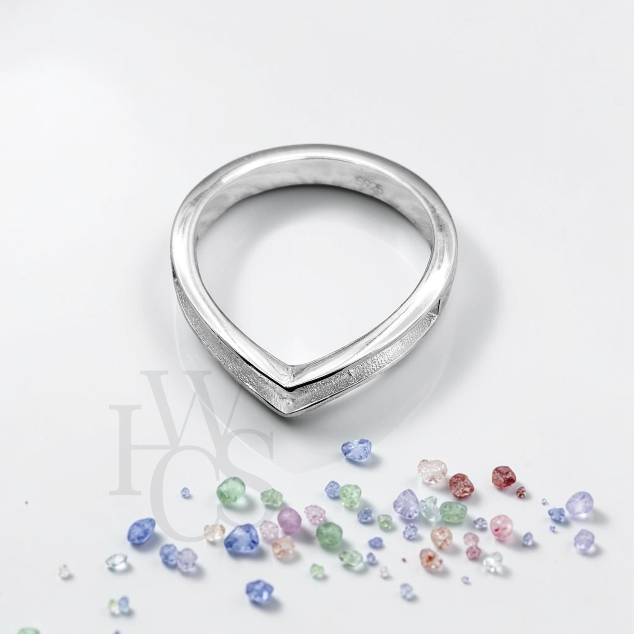 💙 Chevron Ring - SOLID SILVER