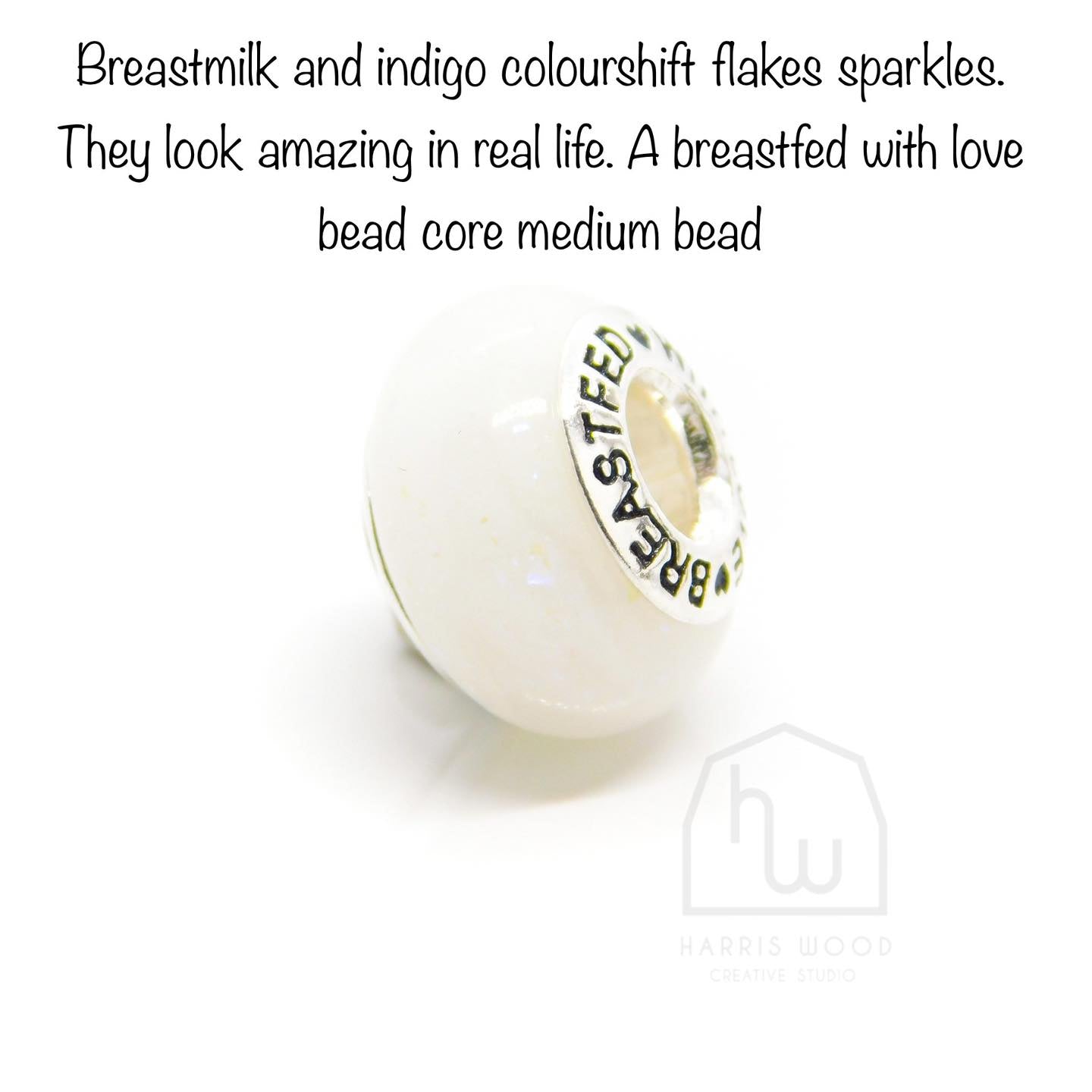 CHARM BEADS - BREASTFED WITH LOVE (pre-engraved)
