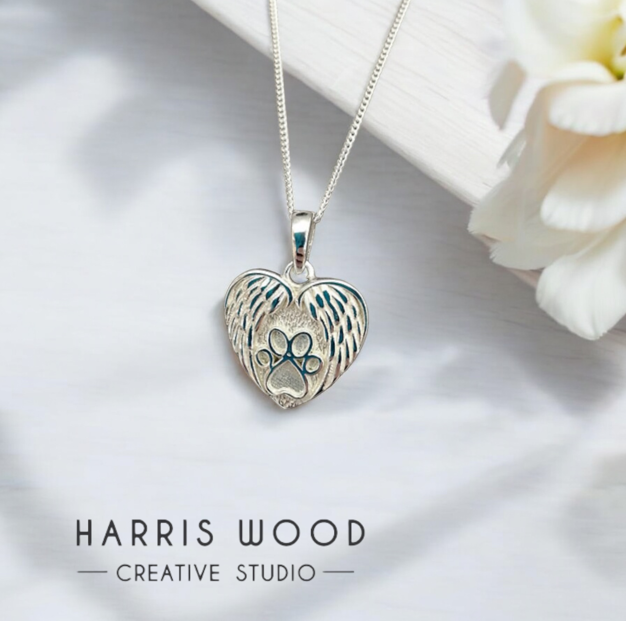 Angel Wing Pawprint Pendant *