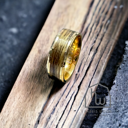 GOLD TUNGSTEN 8mm Channel Ring