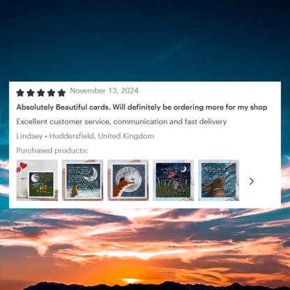 &quot;Waves&quot; Soothing &amp; Encouragement Card by Fox Under The Moon