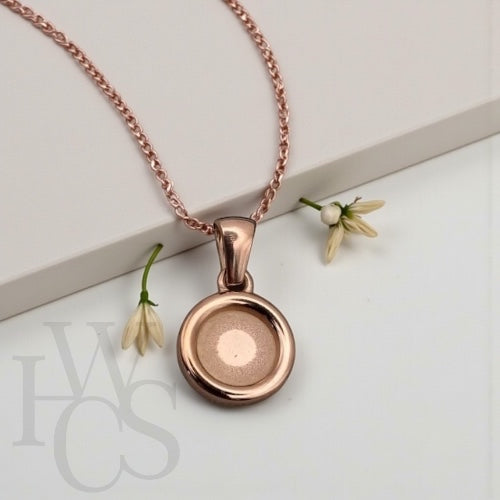 💙 Real 18ct Gold PVD Stainless Steel Small Round Pendant