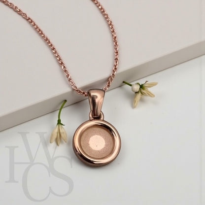 💙 Real 18ct Gold PVD Stainless Steel Small Round Pendant