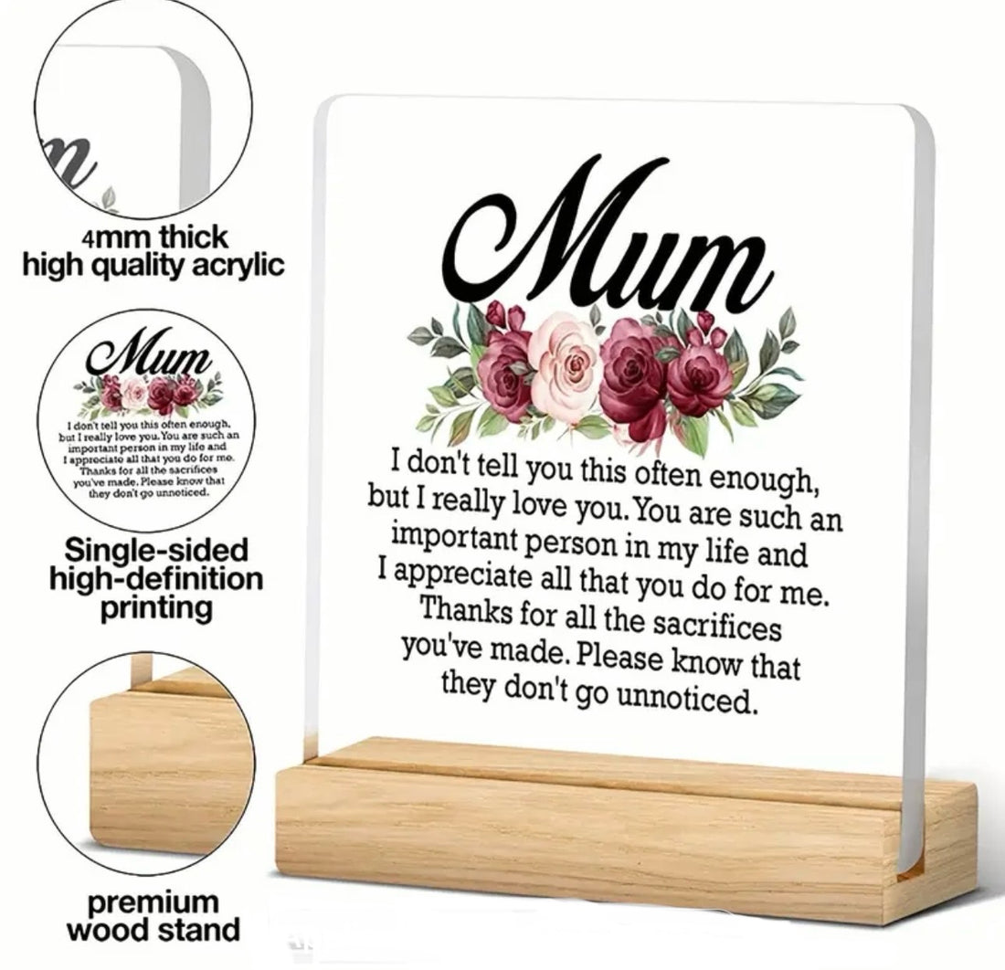 “Mum” acrylic plaques - 2 styles