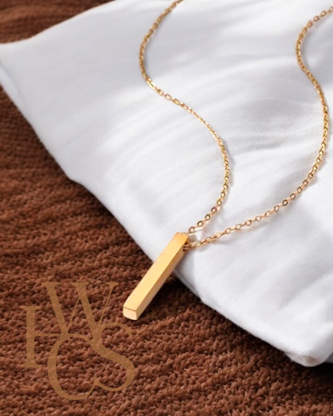 Bar Pendant - Engravable on 4 sides - 3 colours