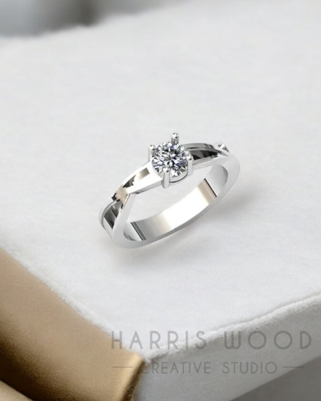 Anoura CZ Solitaire Ring - SOLID SILVER