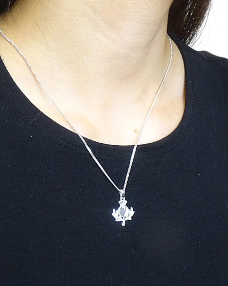 ❤️ Scotch Thistle Pendant - Solid 925 Silver