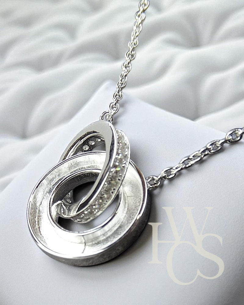 Entwined Full Circles Channel Pendant &amp; Chain