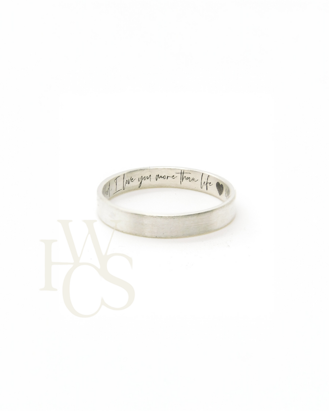 * 3mm Wide Satin Stacker Ring
