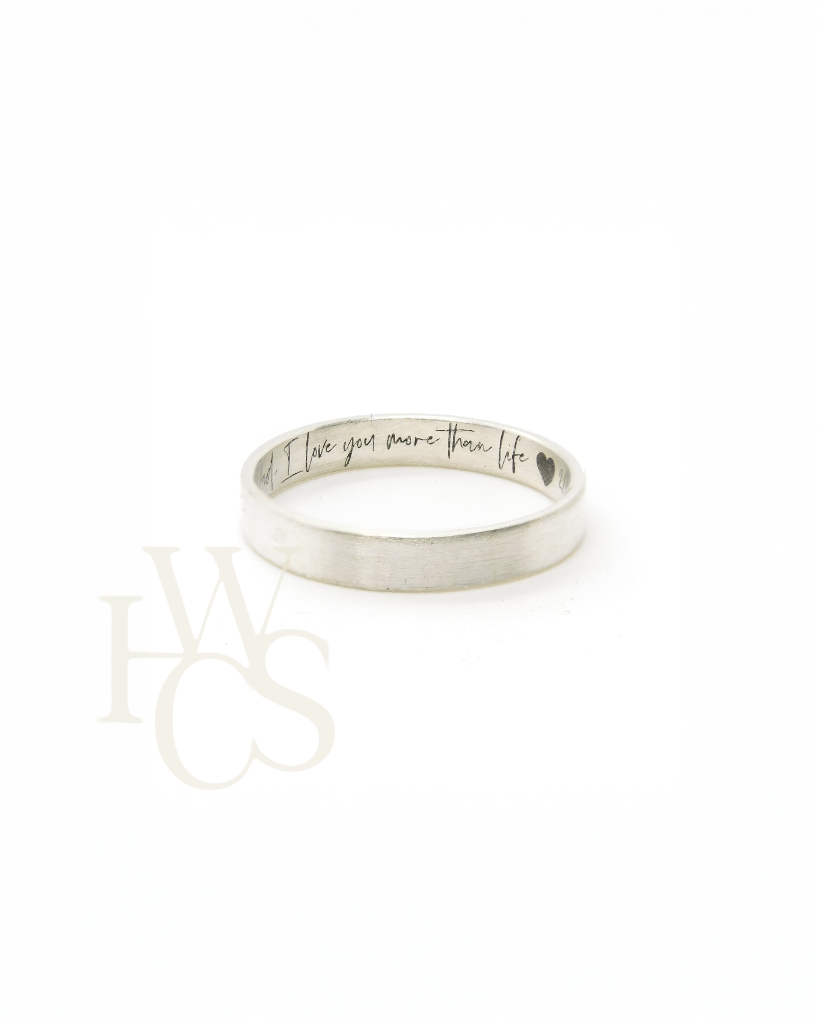* 3mm Wide Satin Stacker Ring