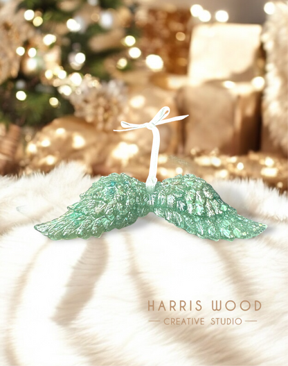 Resin Angel Wings Christmas Ornament