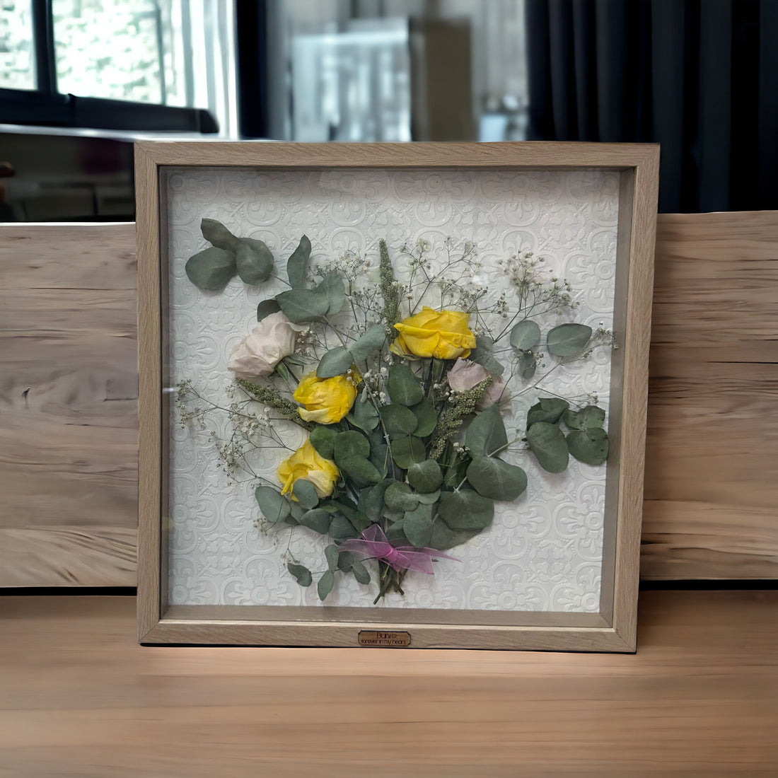 Preserved Flower Shadow Box 40 x 40cm