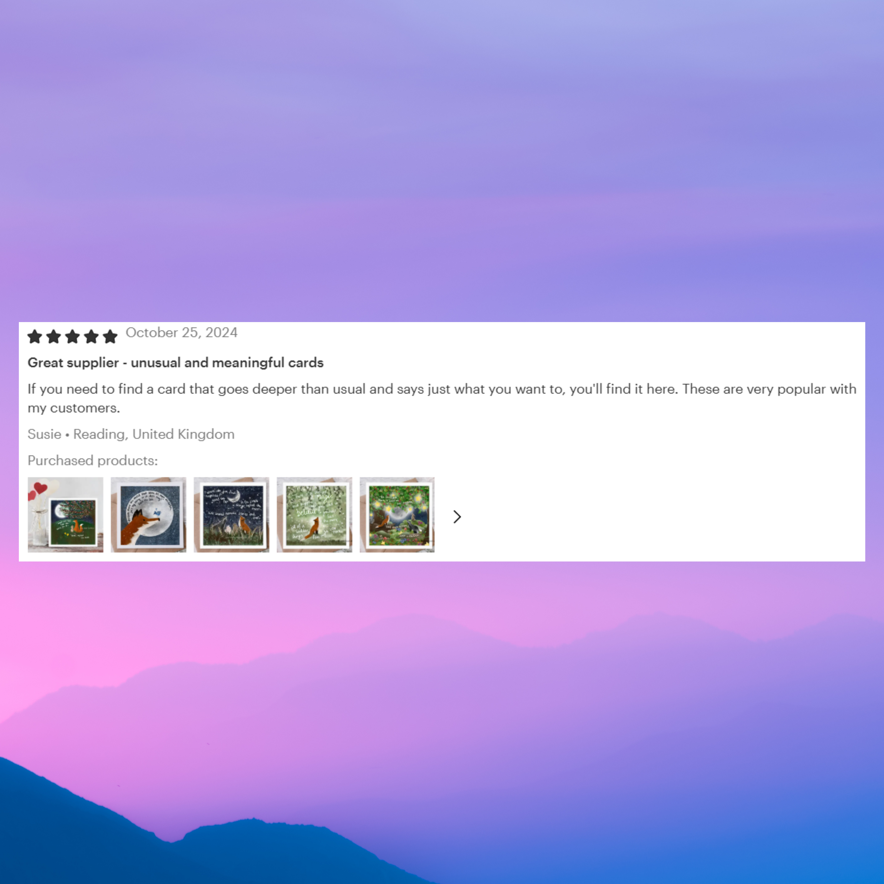 &quot;Waves&quot; Soothing &amp; Encouragement Card by Fox Under The Moon