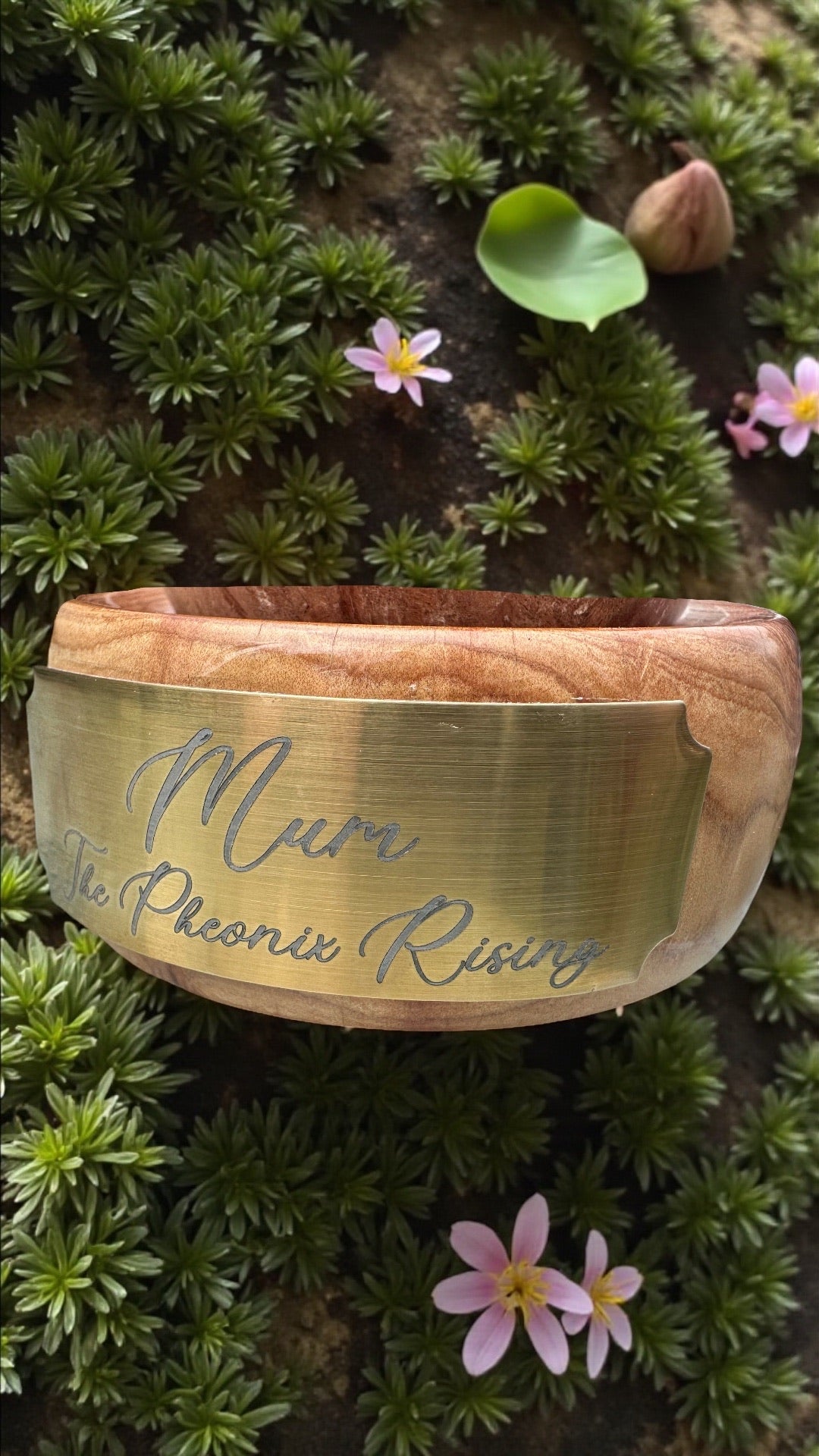 Memorial Resin Egg with Wood Base &amp; Plaque