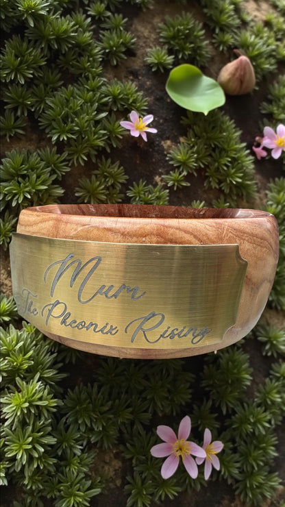 Memorial Resin Egg with Wood Base &amp; Plaque