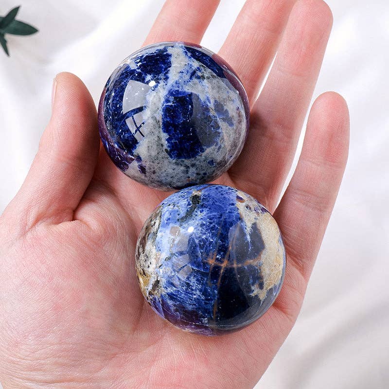 Sodalite Sphere - Balance and Serenity