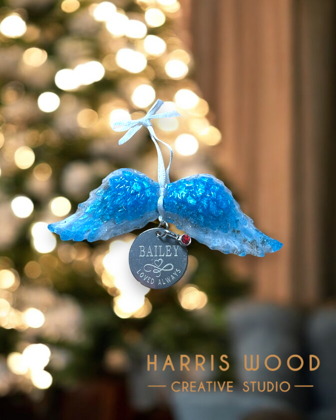 Resin Angel Wings Christmas Ornament