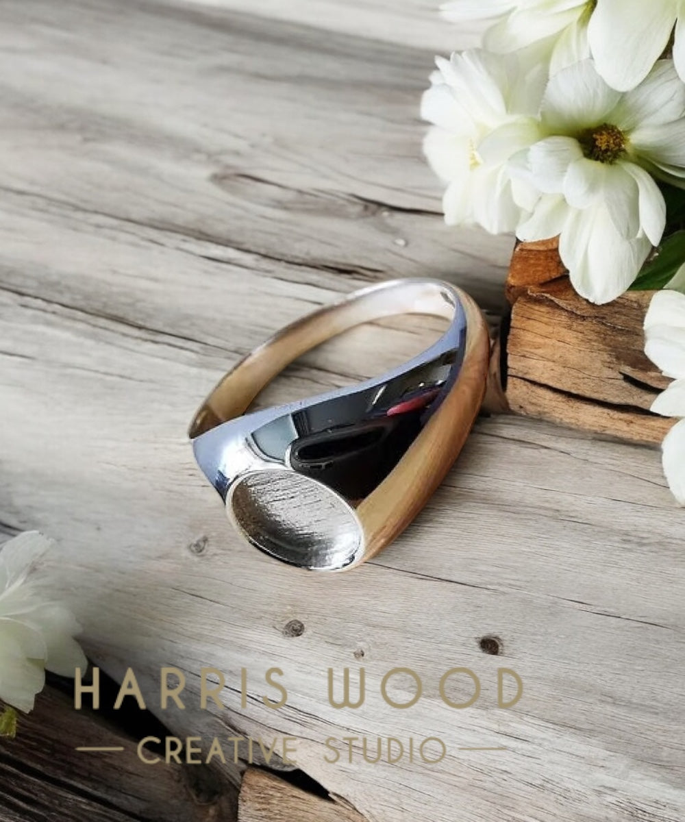 💙 Calyssa Signet Ring - SOLID SILVER