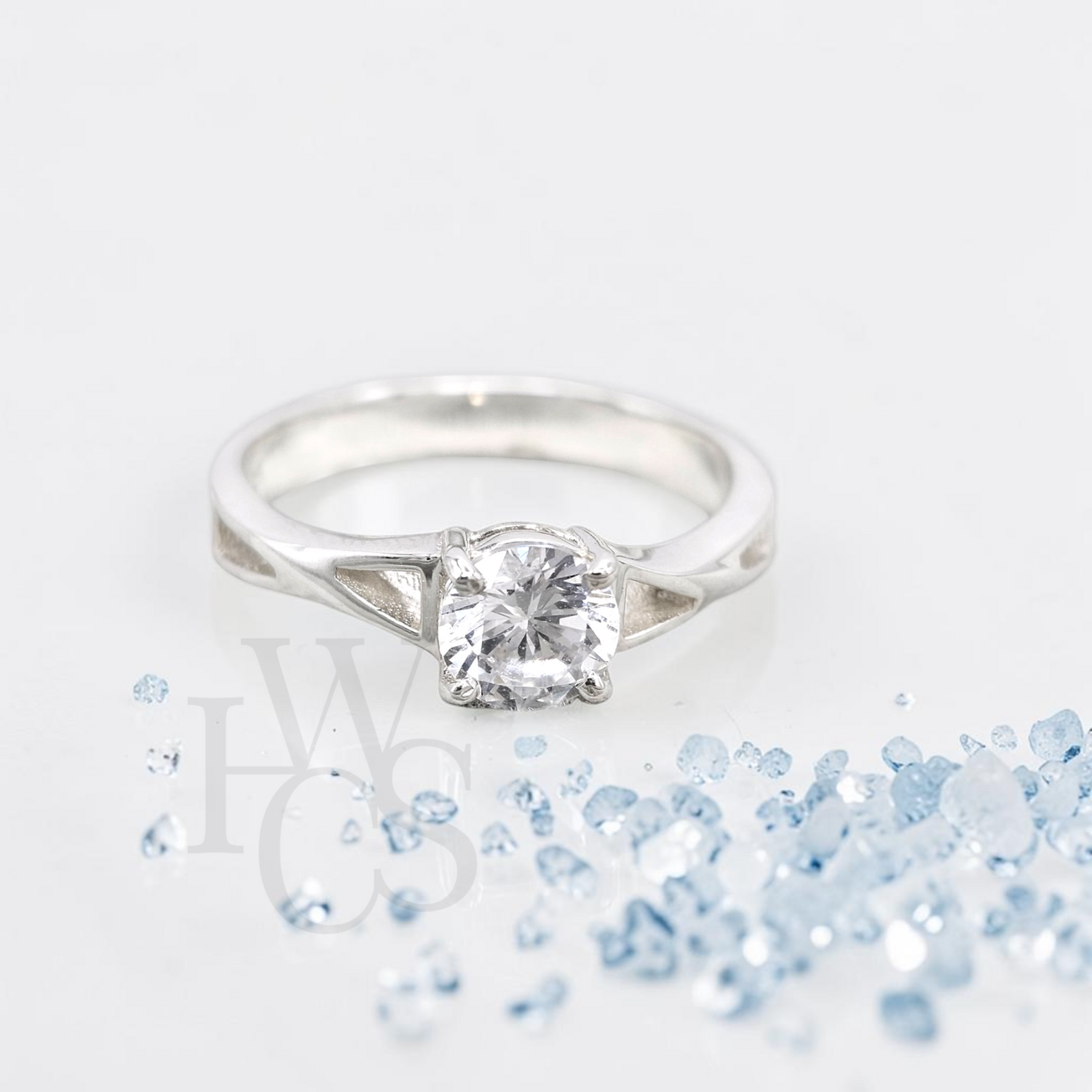 🏷️ EOL – Twisted Channel Solitaire Ring – Solid 925 Silver