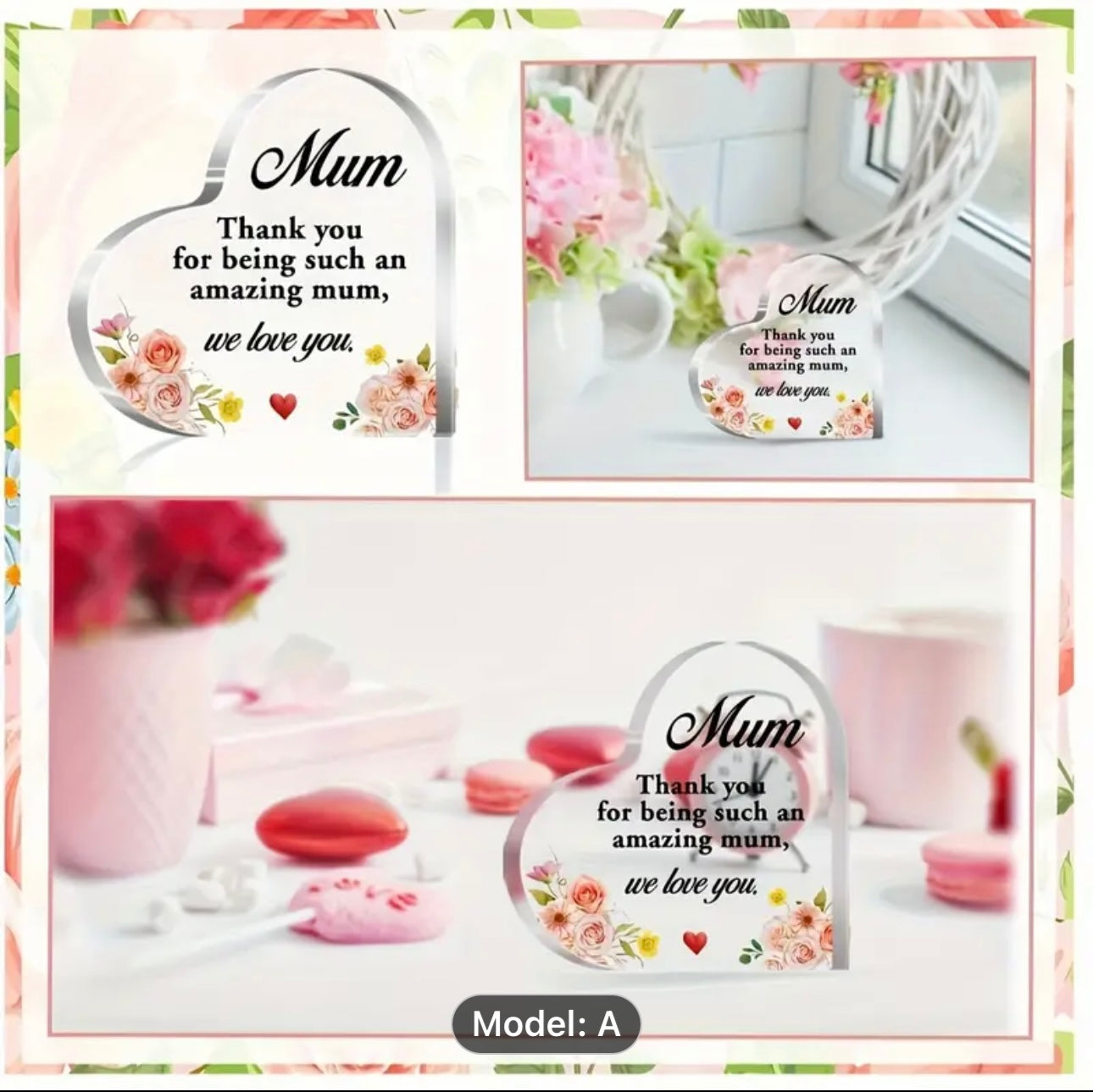 “Mum” acrylic plaques - 2 styles