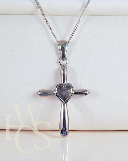 Heart on my Cross Pendant