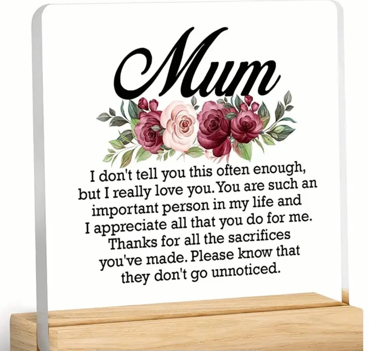 “Mum” acrylic plaques - 2 styles