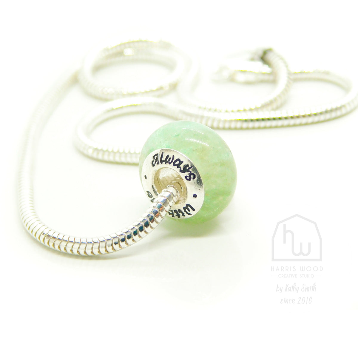 🍀 CHARM BEADS - ALWAYS WITH ME (pre-engraved)