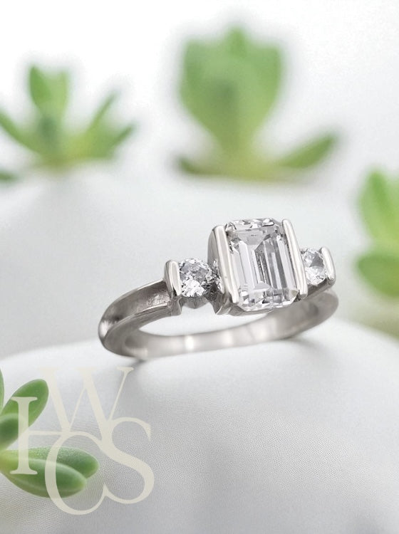 Emerald City CZ Ring - SOLID SILVER