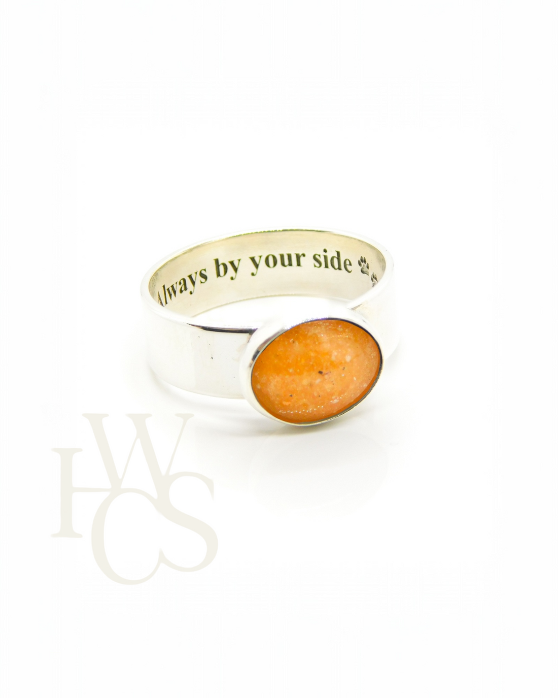 * 6mm Chunky Satin Band Ring with 10x8mm Smooth Landscape Oval Bezel