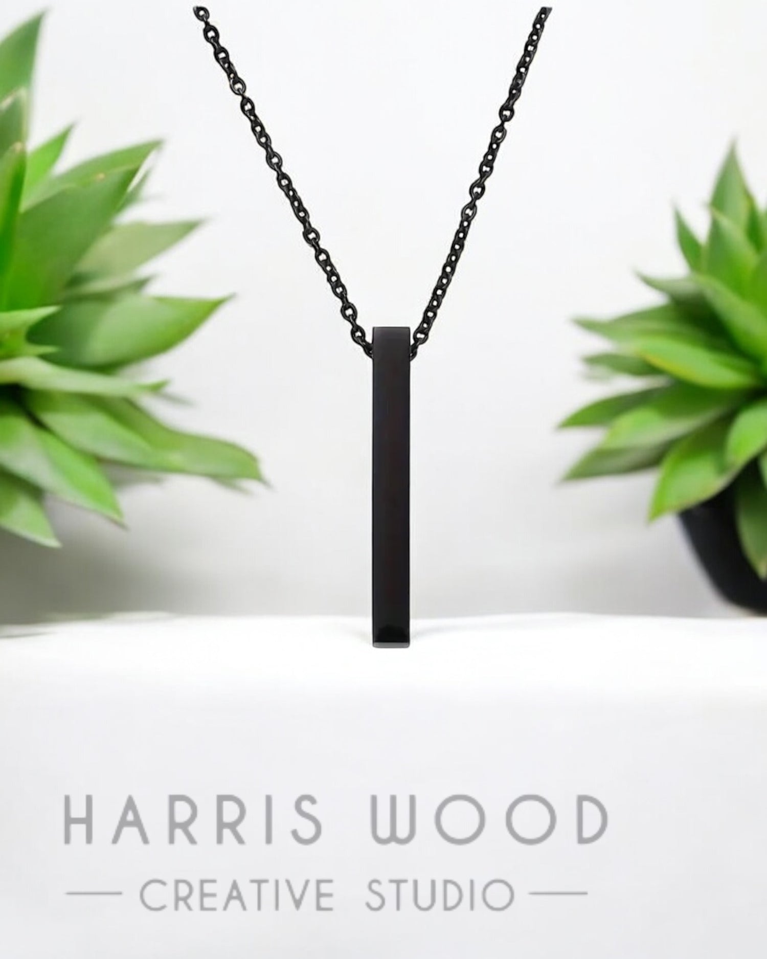 Bar Pendant - Engravable on 4 sides - 3 colours