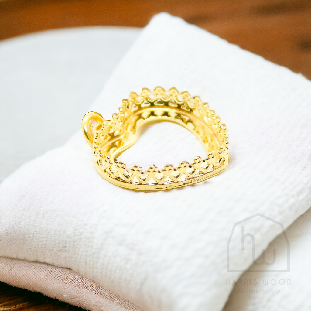 Gold Vermeil Silver Heritage Heart Pendants