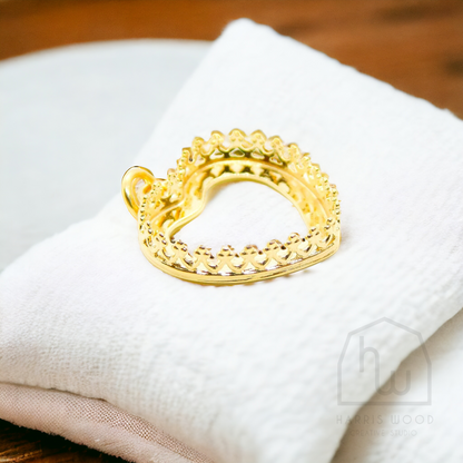 Gold Vermeil Silver Heritage Heart Pendants