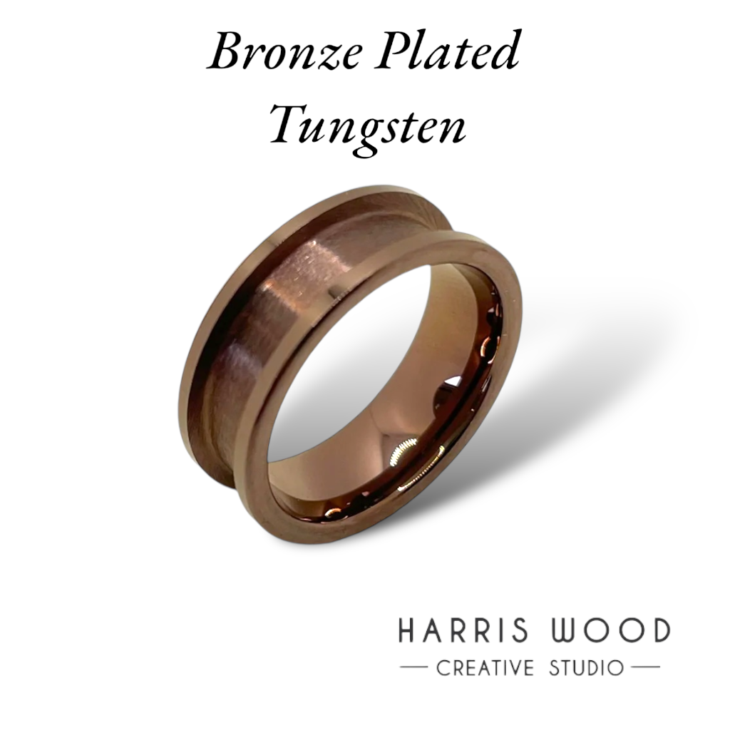 Bronze Plated Tungsten Channel Ring