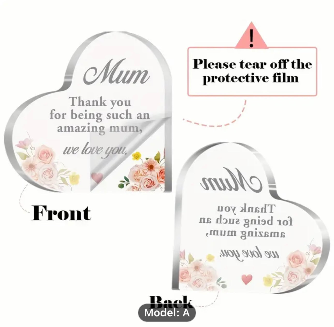 “Mum” acrylic plaques - 2 styles