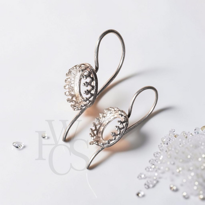 Oval Heritage Fixed Wire Earrings – Solid Silver