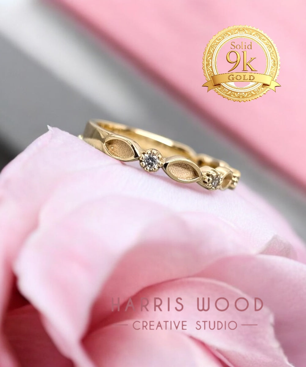 Vespera Marquise CZ Ring - 9K SOLID GOLD