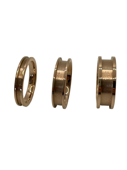 GOLD TUNGSTEN 8mm Channel Ring